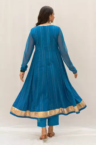 Nandika Blue Anarkali Set