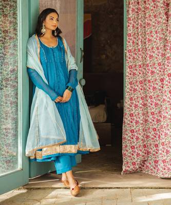 Nandika Blue Anarkali Set 7