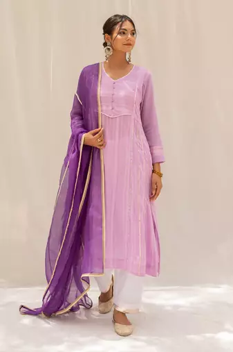 Noori Purple Kurti Set