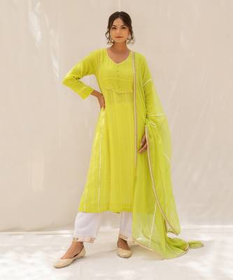 Noor Yellow Kurti Set 1