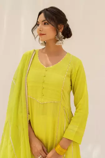 Noor Yellow Kurti Set