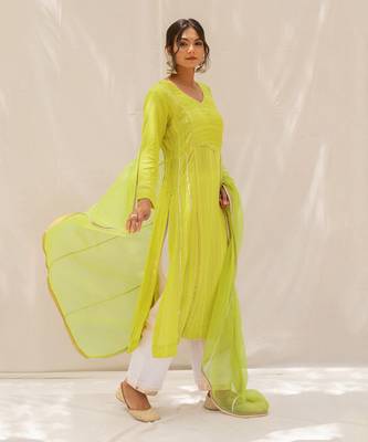 Noor Yellow Kurti Set 3