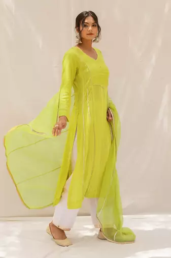 Noor Yellow Kurti Set