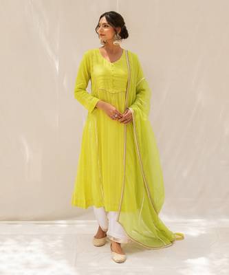 Noor Yellow Kurti Set 5