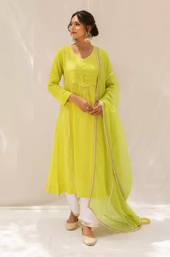 Noor Yellow Kurti Set