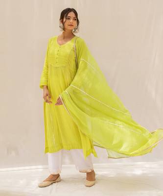Noor Yellow Kurti Set 6