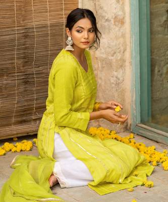 Noor Yellow Kurti Set 7