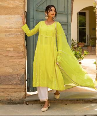 Noor Yellow Kurti Set 8