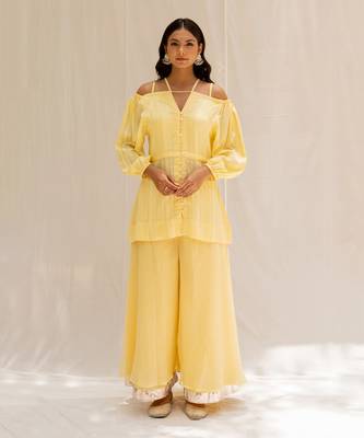 Seher Yellow Top and Pant 1