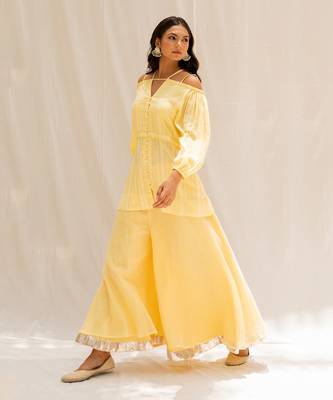 Seher Yellow Top and Pant 4