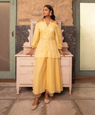 Seher Yellow Top and Pant 6
