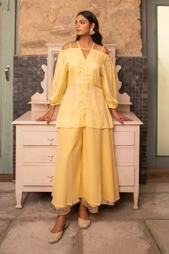 Seher Yellow Top and Pant