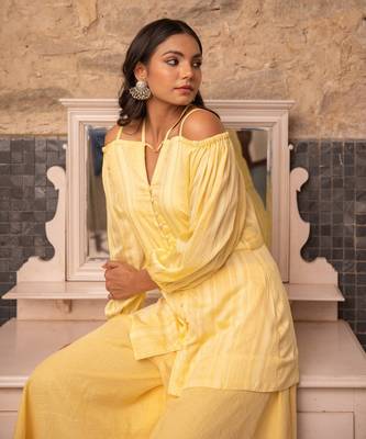 Seher Yellow Top and Pant 7