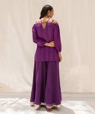 Zinnia Purple Top And Pant Set 5