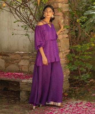 Zinnia Purple Top And Pant Set 6