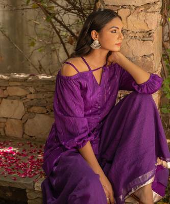 Zinnia Purple Top And Pant Set 7