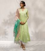 Fiza Green Anarkali Set