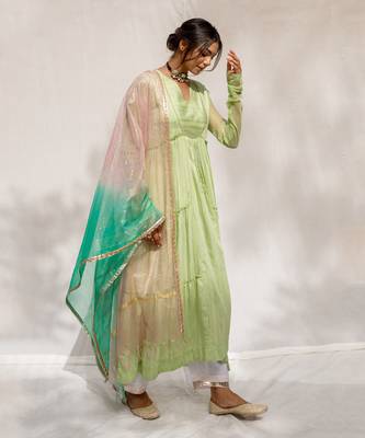Fiza Green Anarkali Set 2