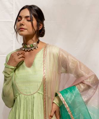 Fiza Green Anarkali Set 4