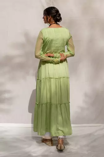 Fiza Green Anarkali Set