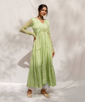 Fiza Green Anarkali Set 6
