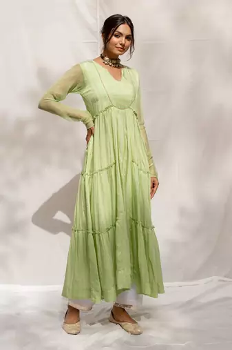 Fiza Green Anarkali Set