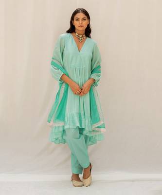 Aurora Green Kurti Set 1