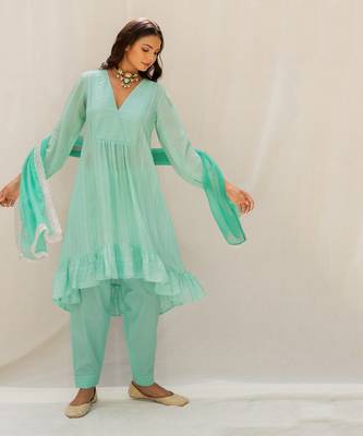 Aurora Green Kurti Set 2