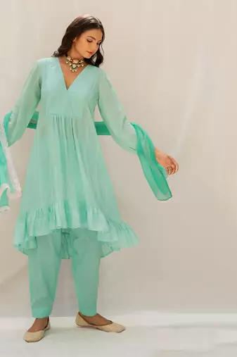 Aurora Green Kurti Set