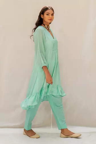 Aurora Green Kurti Set
