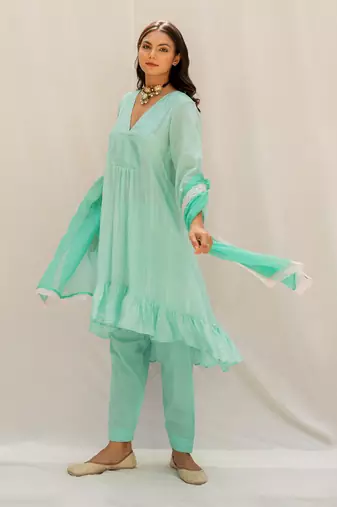Aurora Green Kurti Set
