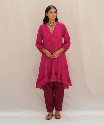 Sandhya Magenta Kurti Set 3