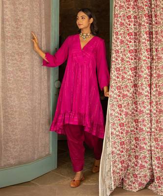 Sandhya Magenta Kurti Set 7