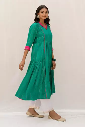 Taru Green Kurti Set