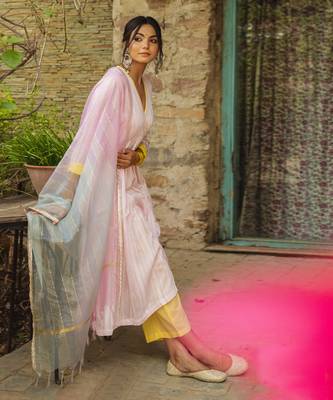 Gulabi Pink Anarkali Set 8