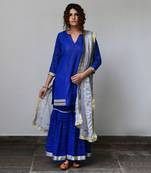Neel Blue Sharara Set