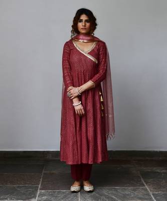 Maati Brown Angrakha Set 1