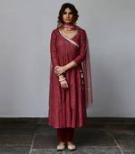 Maati Brown Angrakha Set