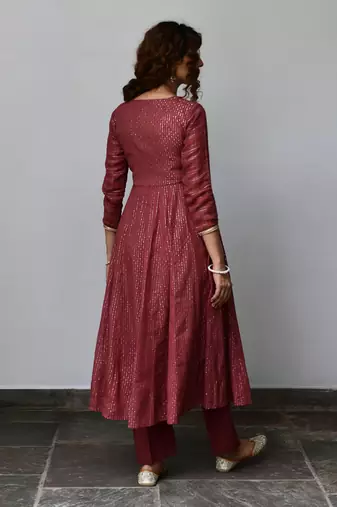 Maati Brown Angrakha Set