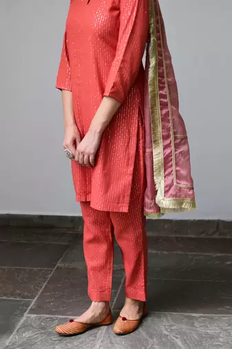 Kiran Red Kurta Set