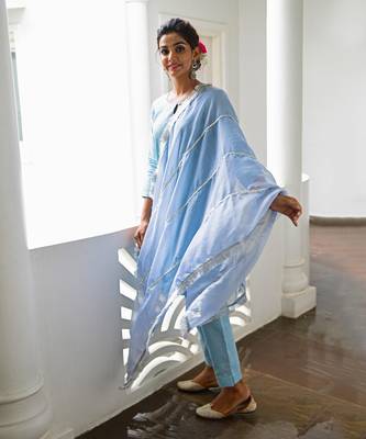 Ambar Blue Kurta Set 4