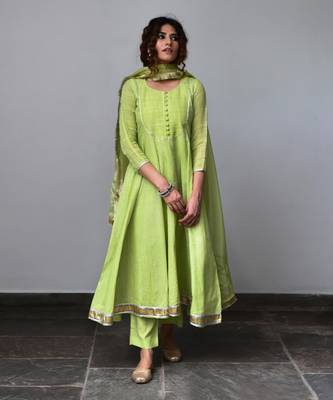 Saavan Green Anarkali Set 1