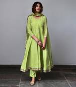 Saavan Green Anarkali Set