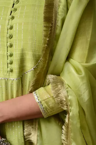 Saavan Green Anarkali Set