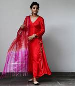 Ruby Red Kurta Set