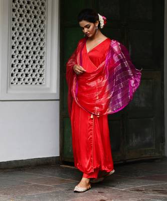 Ruby Red Kurta Set 4