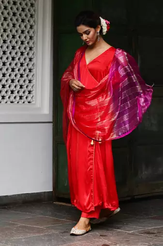 Ruby Red Kurta Set
