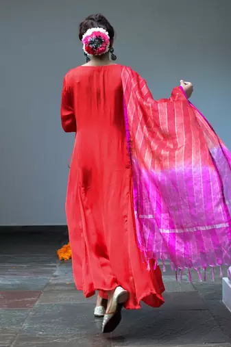 Ruby Red Kurta Set