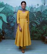 Sitara Mustard Anarkali Set