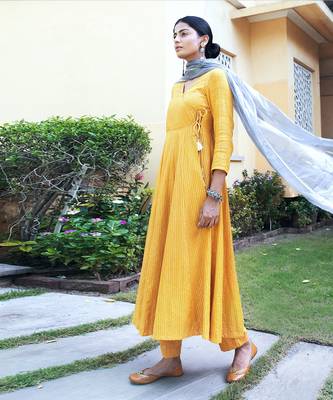Sitara Mustard Anarkali Set 2